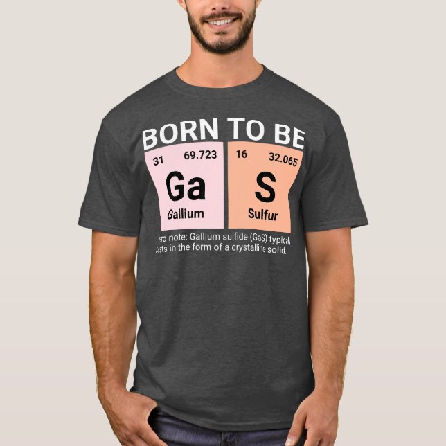 Camiseta Nacido para ser un regalo de química divertida de  (Anverso)