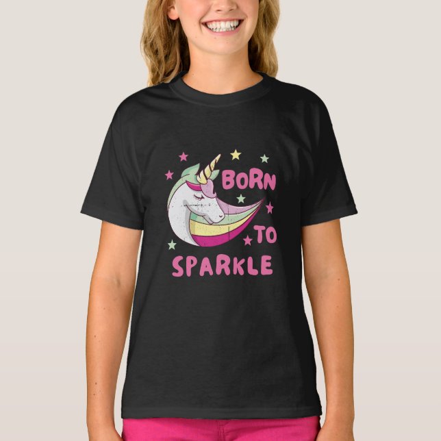 Camiseta Nacido para ser una espuma mágica de unicornio (Anverso)