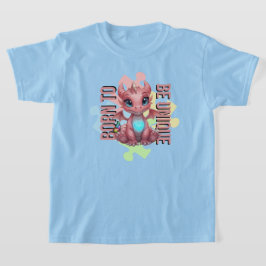 Camiseta Nacido para ser único Lindo Dragón Rosa - Inspirad