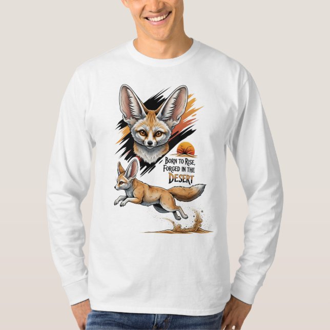 Camiseta Nacido para subir - Sol desierto Ilustracion Fox F (Anverso)