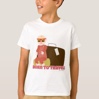 Camiseta Nacido Para Viajar Diseño Turístico De Bebés Perso
