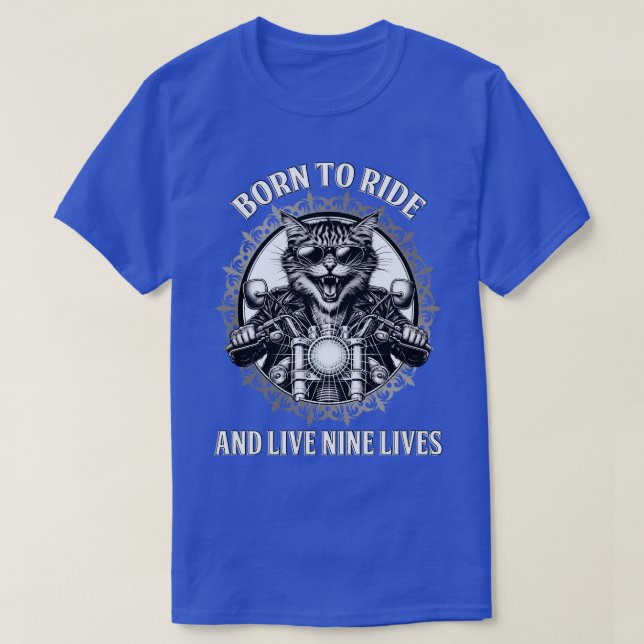 Camiseta Nacido para viajar y vivir nueve vidas (Diseño del anverso)