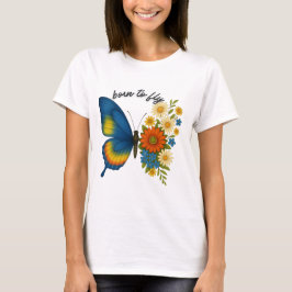Camiseta Nacido para volar flor de mariposa - Inspiración c