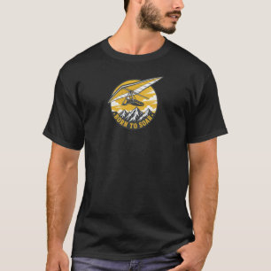 Camiseta Nacido Para Volar Planeador Vintage Montañas