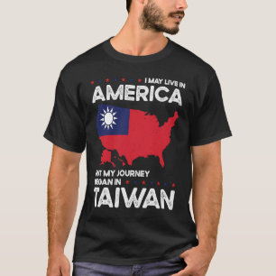 Camiseta Nacido Taiwanés Taiwan American USA Ciudadanía