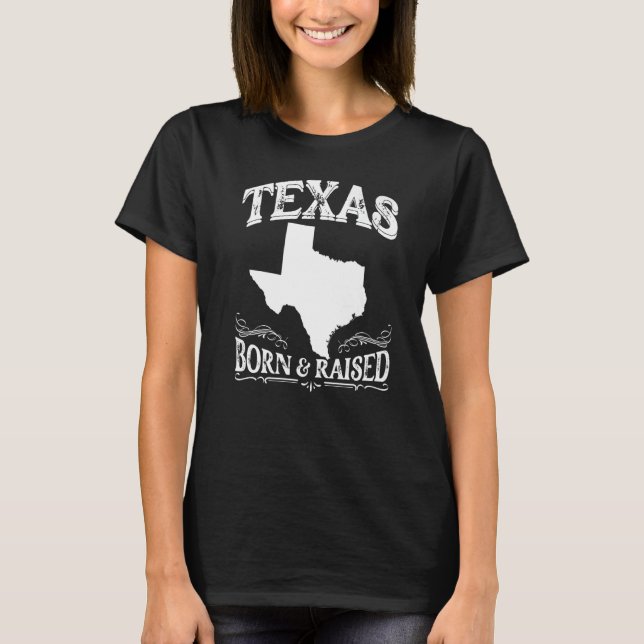 Camiseta Nacido y ascenso del Orgullo del Estado de Texas (Anverso)