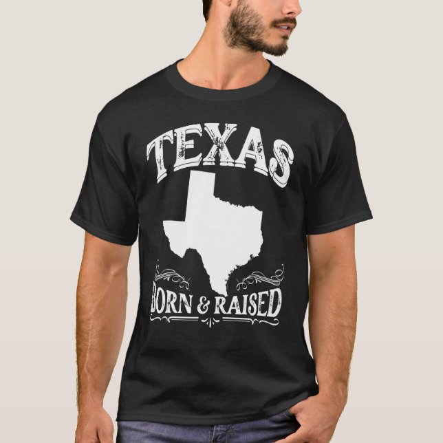 Camiseta Nacido y ascenso del Orgullo del Estado de Texas (Anverso)