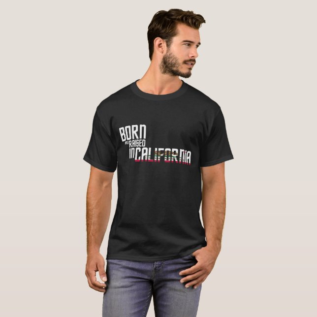 Camiseta Nacido y aumentado en diseño del regalo de (Anverso completo)