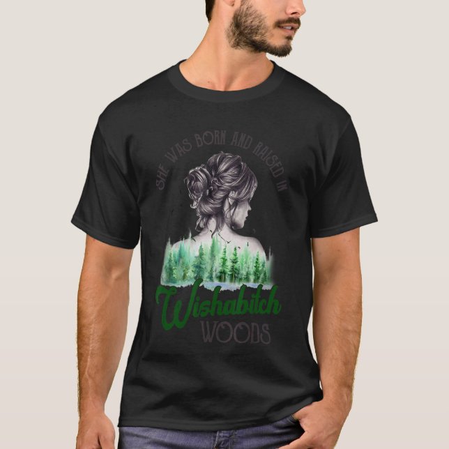 Camiseta Nacido Y Criado En Wishabitch Woods Camping Sender (Anverso)
