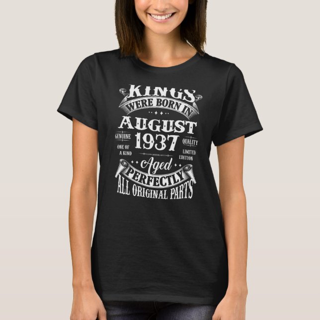 Camiseta Nacidos En Agosto De 1937 80 (Anverso)