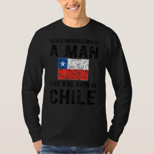 Camiseta Nacidos En Chile Bandera Chilena Raíces