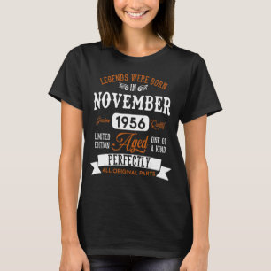Camiseta Nacidos Legendarios En Noviembre De 1956 U2013 Hap