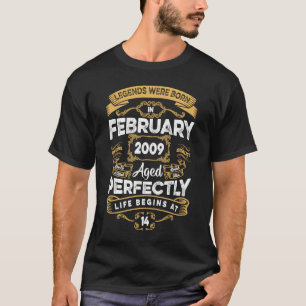 Camiseta Nacieron 14 Leyendas De Cumpleaños En Febrero De 2
