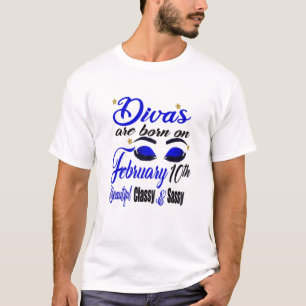 Camiseta Nacieron Divas De Cumpleaños De Mujeres El 10 De F