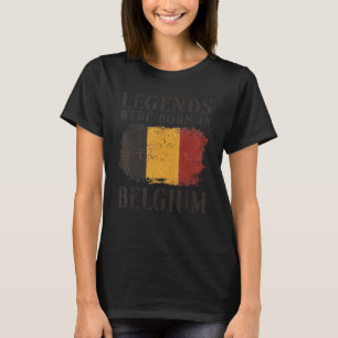 Camiseta Nacieron En Bélgica Leyendas De Bandera Belga Vint