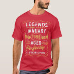 Camiseta Nacieron En Janu 34 Leyendas De Decoración De Cump<br><div class="desc">34 Leyendas De Decoración De Cumpleaños Nacidas En Enero De 1988.</div>