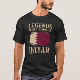 Camiseta Nacieron en Qatar Leyendas de la bandera qatarí vi