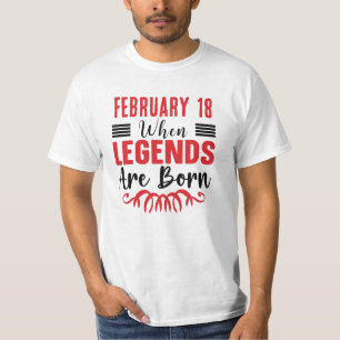 Camiseta Nacieron las leyendas de cumpleaños personalizadas