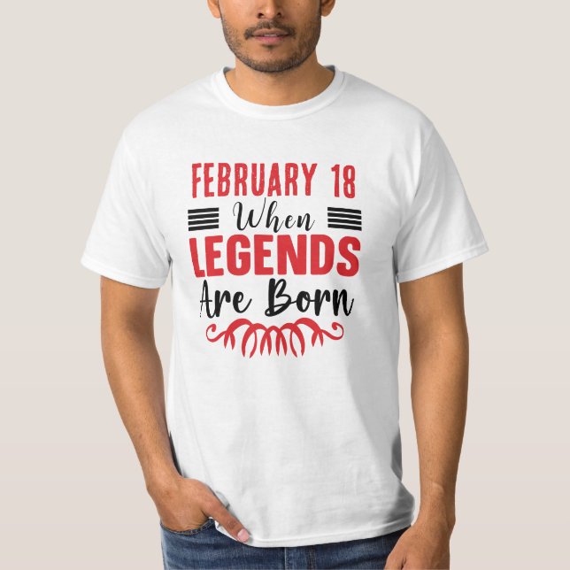 Camiseta Nacieron las leyendas de cumpleaños personalizadas (Anverso)