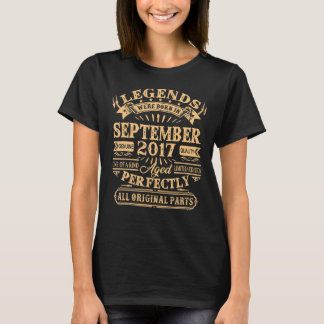 Camiseta Nacieron Leyendas De 5 Años En Septiembre De 2017