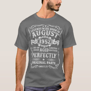 Camiseta Nacieron Leyendas En Agosto De 1952 70º Cumpleaños
