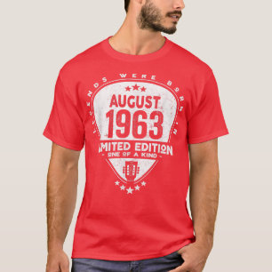 Camiseta Nacieron Leyendas En Agosto De 1963 Guitar 2079