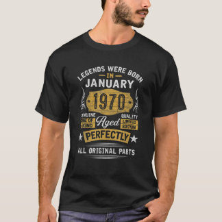 Camiseta Nacieron Leyendas En Enero De 1970 52Nd Birthday G