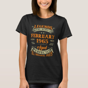 Camiseta Nacieron Leyendas En Febrero De 1965 58º Cumpleaño