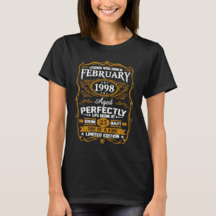 Camiseta Nacieron Leyendas En Febrero De 1998 25º Cumpleaño