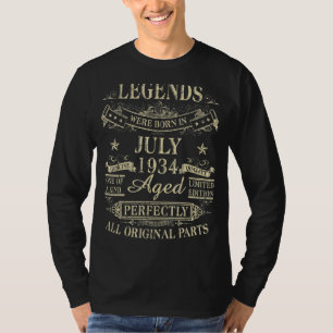 Camiseta Nacieron Leyendas En Julio De 1934 88º Cumpleaños