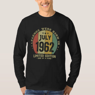 Camiseta Nacieron Leyendas En Julio De 1962 Vintage 60th Bi
