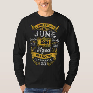 Camiseta Nacieron Leyendas En Junio De 1989 33er Cumpleaños