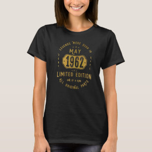 Camiseta Nacieron Leyendas En Mayo De 1962 Vintage 60th Bir