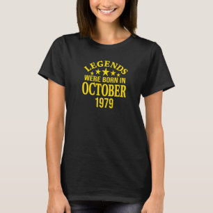 Camiseta Nacieron leyendas en octubre de 1979 43er cumpleañ