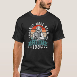 Camiseta Nacieron Leyendas En Octubre De 1984. Cumpleaños D