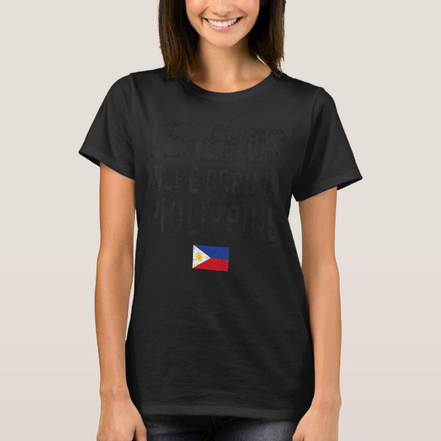 Camiseta Nacieron Leyendas En Orgullo Filipino De Bandera (Anverso)