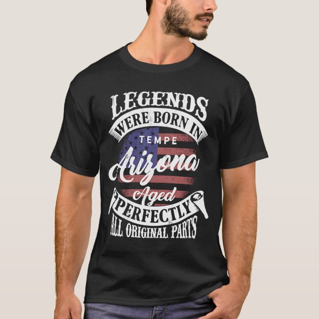 Camiseta Nacieron Leyendas En Tempe Arizona Classic Birthda (Anverso)