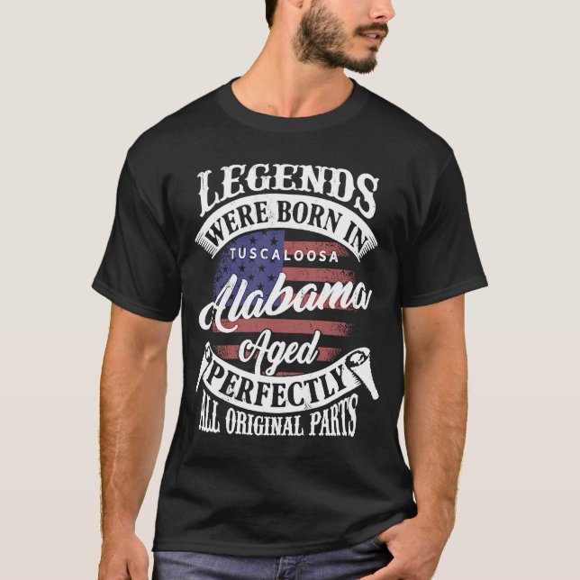 Camiseta Nacieron Leyendas En Tuscaloosa Alabama Classic Bi (Anverso)