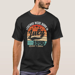 Camiseta Nacieron Leyendas Vintage De 33 Años El 19 De Juli