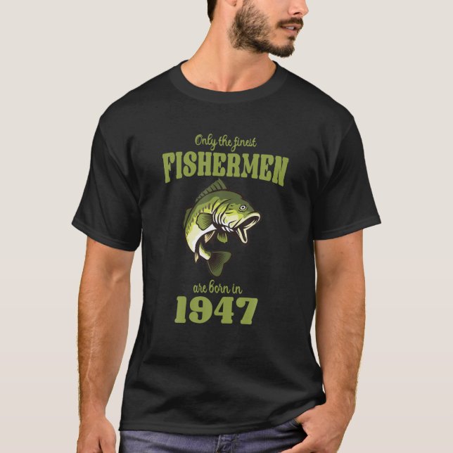 Camiseta Nacieron Los Pescadores De 75 Años De Pesca. (Anverso)