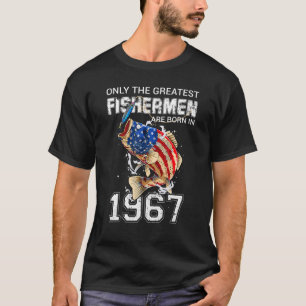 Camiseta Nacieron Pescadores En 1967 Pescando Bandera Estad