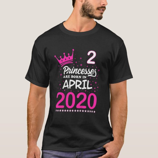 Camiseta Nacieron princesas rosadas de tee de cumpleaños (Anverso)