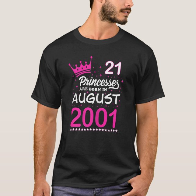 Camiseta Nacieron princesas rosadas en el 21º cumpleaños (Anverso)
