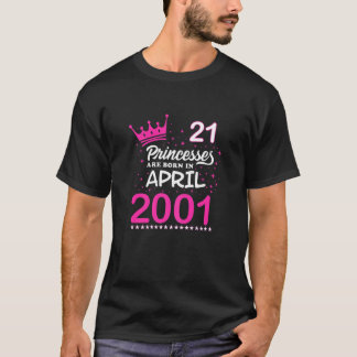 Camiseta Nacieron princesas tee rosadas de cumpleaños númer