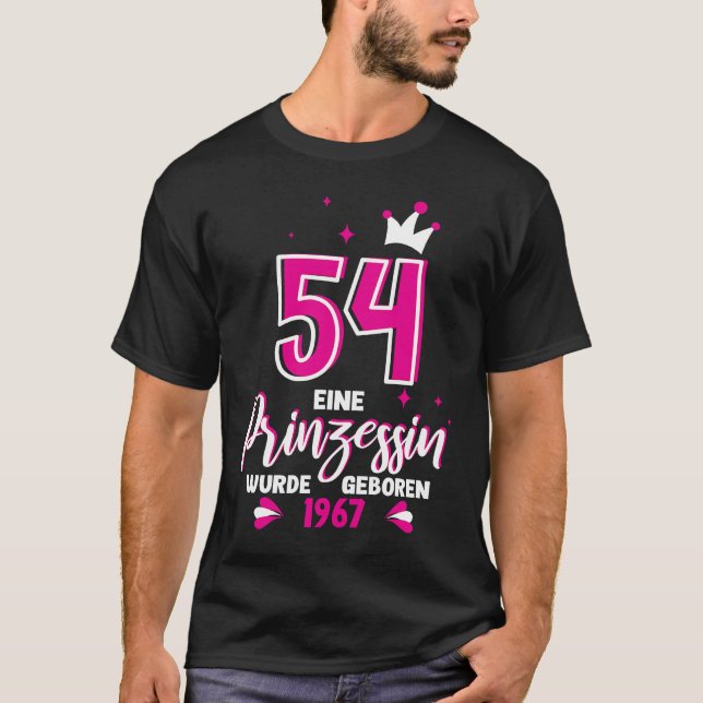 Camiseta Nacimiento 54 años Princesa Corona 1967 (Anverso)
