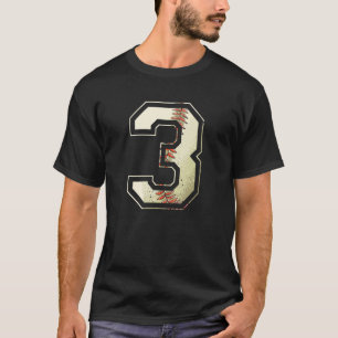 Camiseta Nacimiento Béisbol Tercer Fiesta de Cumpleaños 3 A