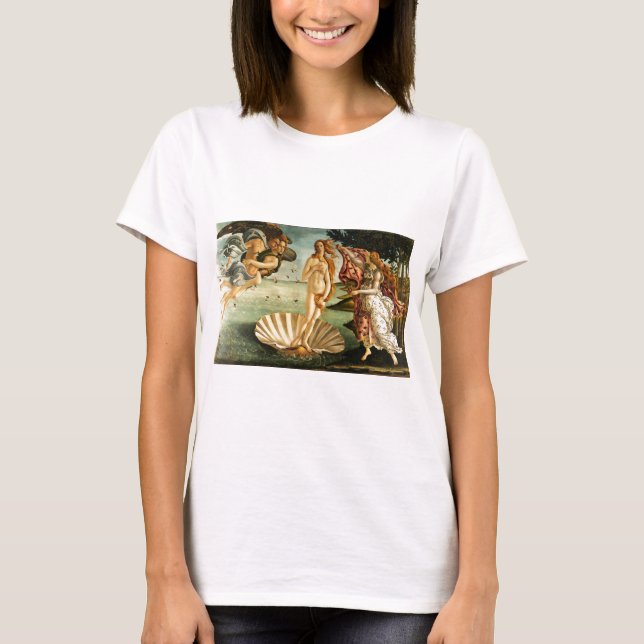 Camiseta Nacimiento Botticelli De Pintura De Arte Renacenti (Anverso)