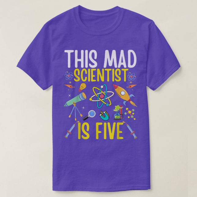 Camiseta Nacimiento Científico Mad Scientist Niños Ciencia  (Diseño del anverso)