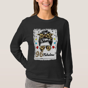 Camiseta Nacimiento de 96 años de edad Fabuloso Messy Bun L