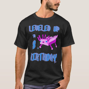 Camiseta Nacimiento De Axolotl Niveles Hasta 8 Cumpleaños